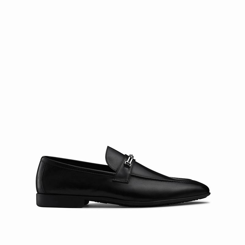 Russell & Bromley Duty Snaffle Trim Loafers Men's Black [CAG9825SA]